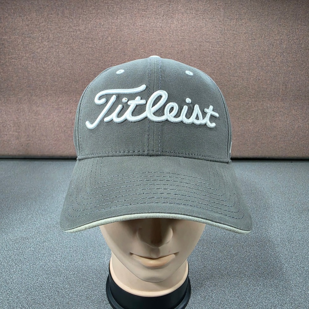 Titleist Golf Hat Mens OSFA Grey Good Adjustable Pro V1 FootJoy Embroidered